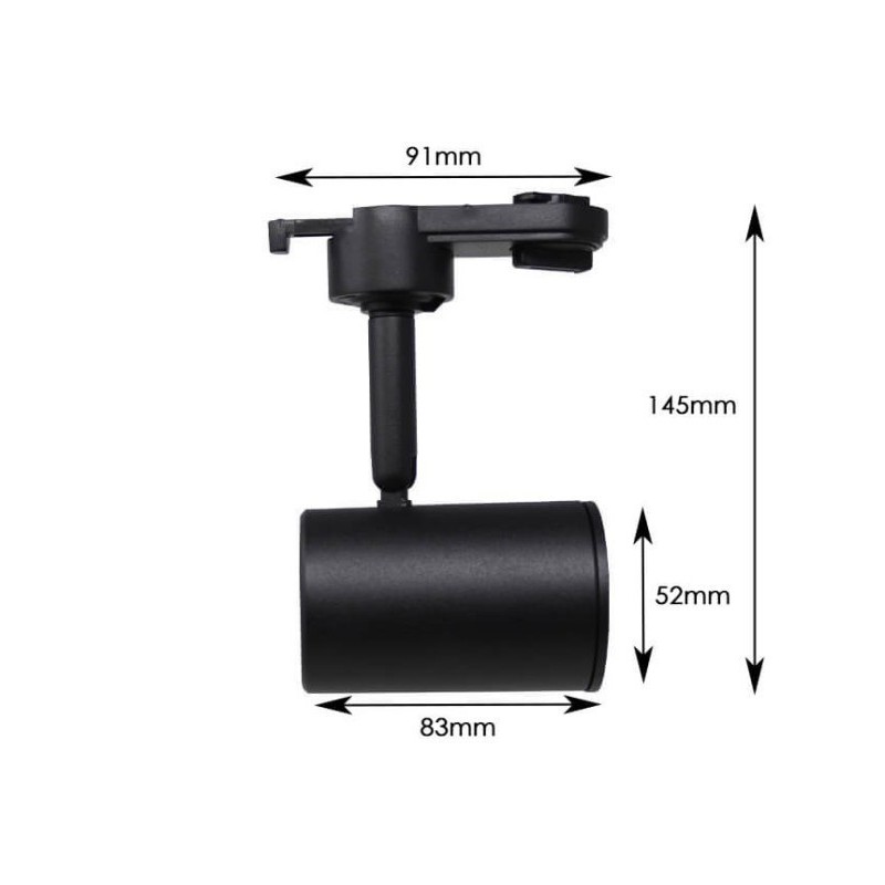 Spot rail noir - culot GU10