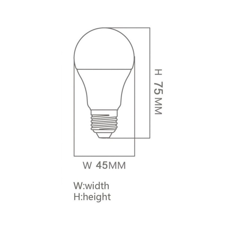 Bombilla LED 6W E27 G45 220º - OSRAM Chip
