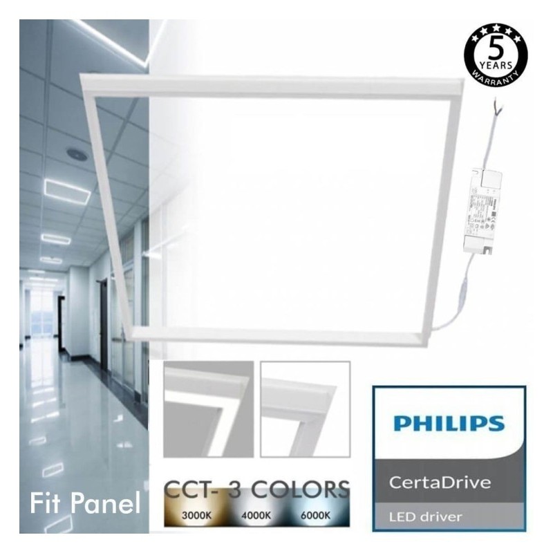 FIT Dalle LED - 60x60 - 40W   - cadre blanc - CCT