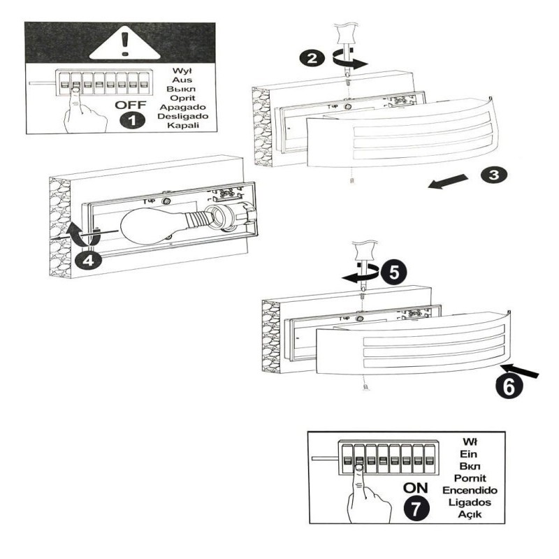 Aplique para LED E27 GOTEMBURGO INOX Exterior
