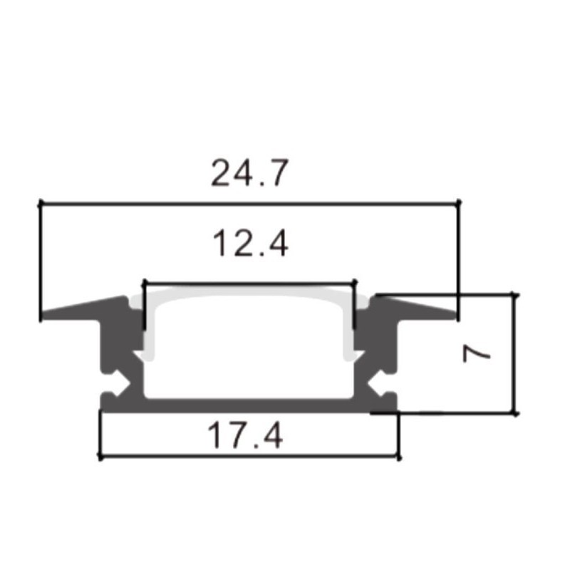 Comprar Perfil Aluminio "Alas" 2m. para encastrar