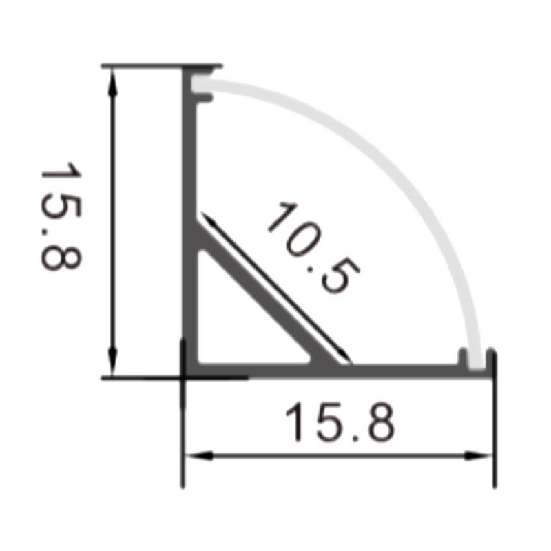 Perfil Aluminio L Angular 2m