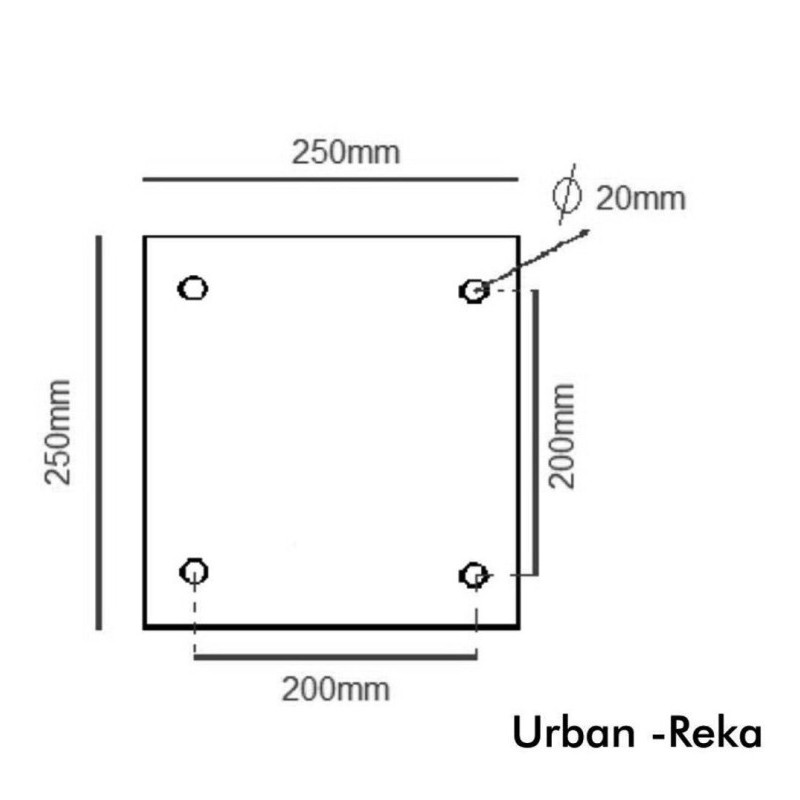 Colonne REKA Noir - 3 mètres - 4 mètres