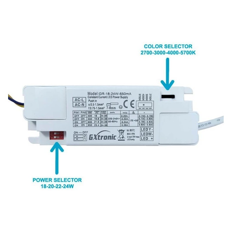 Plafón LED Superficie Circular 24W - 22W- 20W -18W Detector de Movimiento - 2700K+CCT - OSRAM CHIP