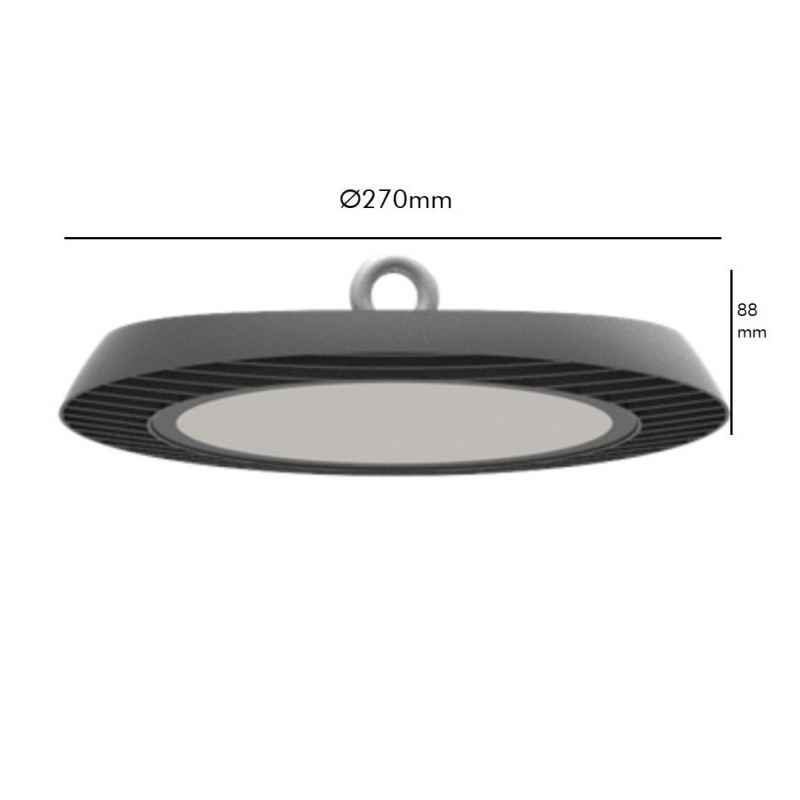 Campana Industrial LED 150W-100W-80W UFO ENDURANCE OSRAM CHIP DURIS E 2835