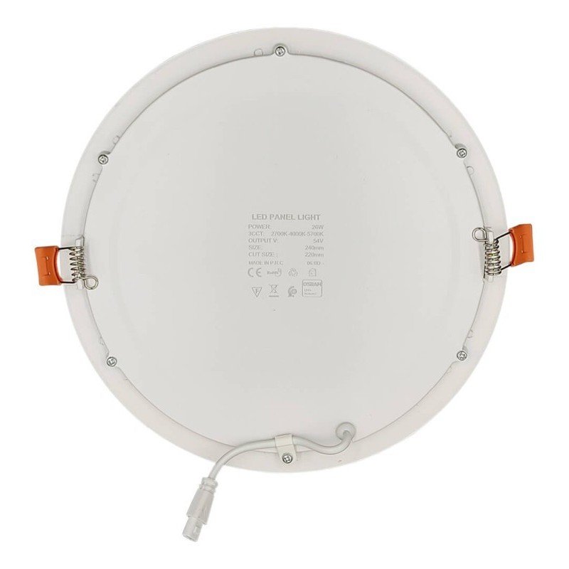 Placa Slim LED Circular 26W - CCT - OSRAM CHIP DURIS E2835