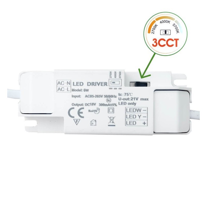 6W circular slim LED plate - CCT - Osram Chip Duris E2835