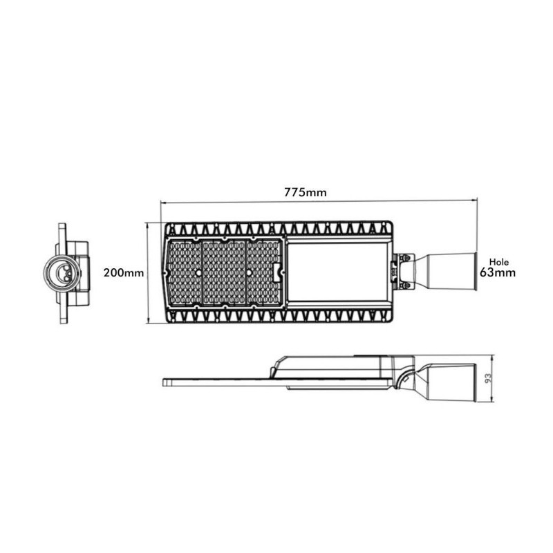 Farola LED 150W HALLEY BRIDGELUX Chip 150lm/W