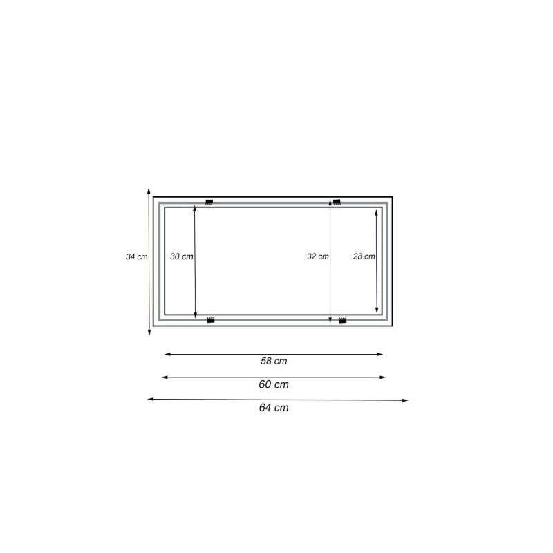 Frame to embed 30x60 cm LED panel