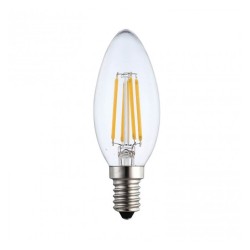 Bombilla LED Filamento Vela 4W E14 C35