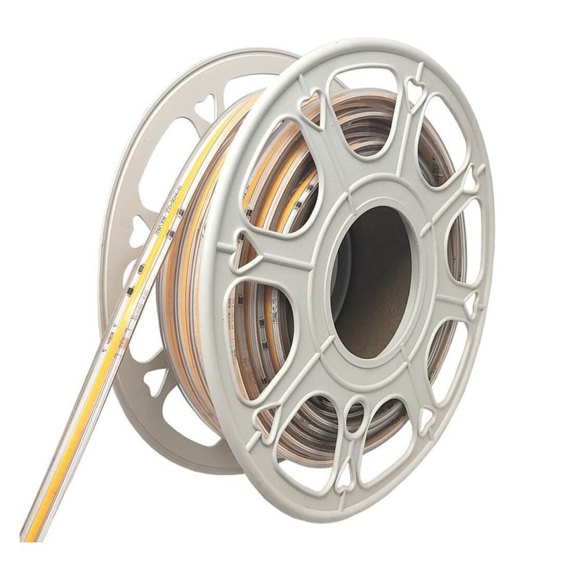Strip LED COB 220V | 448 LED / M | 20m | Flip Chip | 1200lm / m | 14w / m | CRI + 82 | Ip67