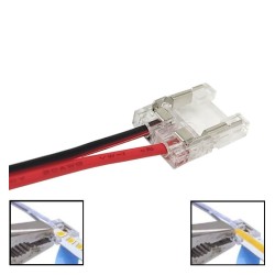 Conector Transparente Para Tiras LED COB + SMD - 10mm - IP20