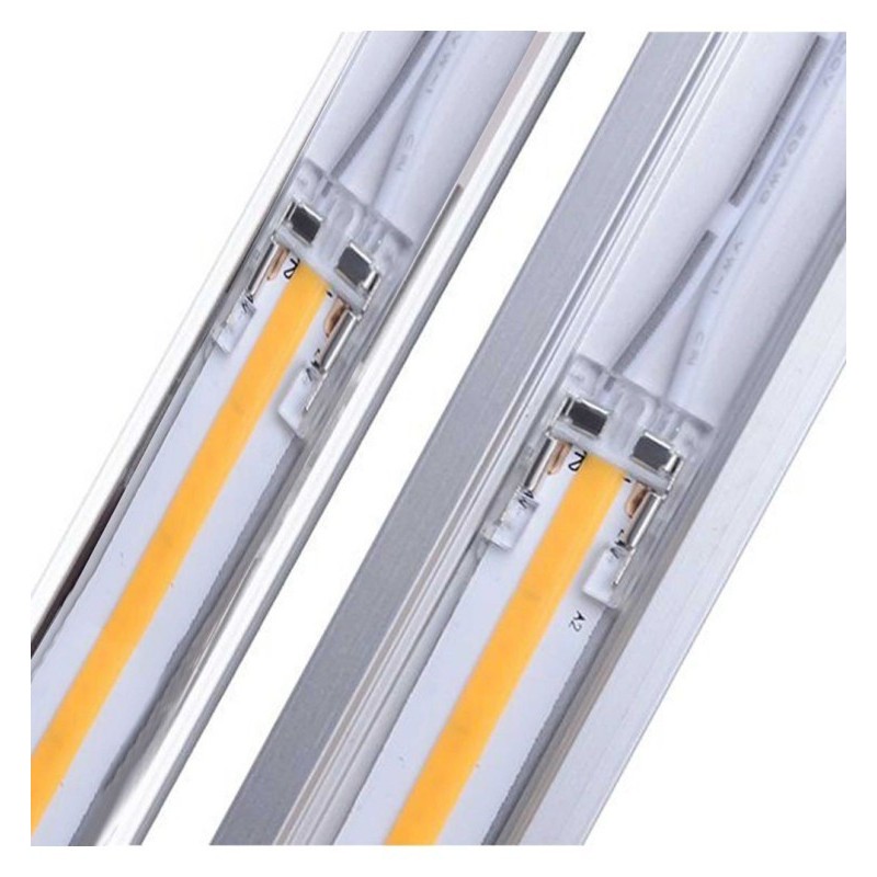 Conector Transparente Para Tiras LED COB + SMD - 10mm - IP20