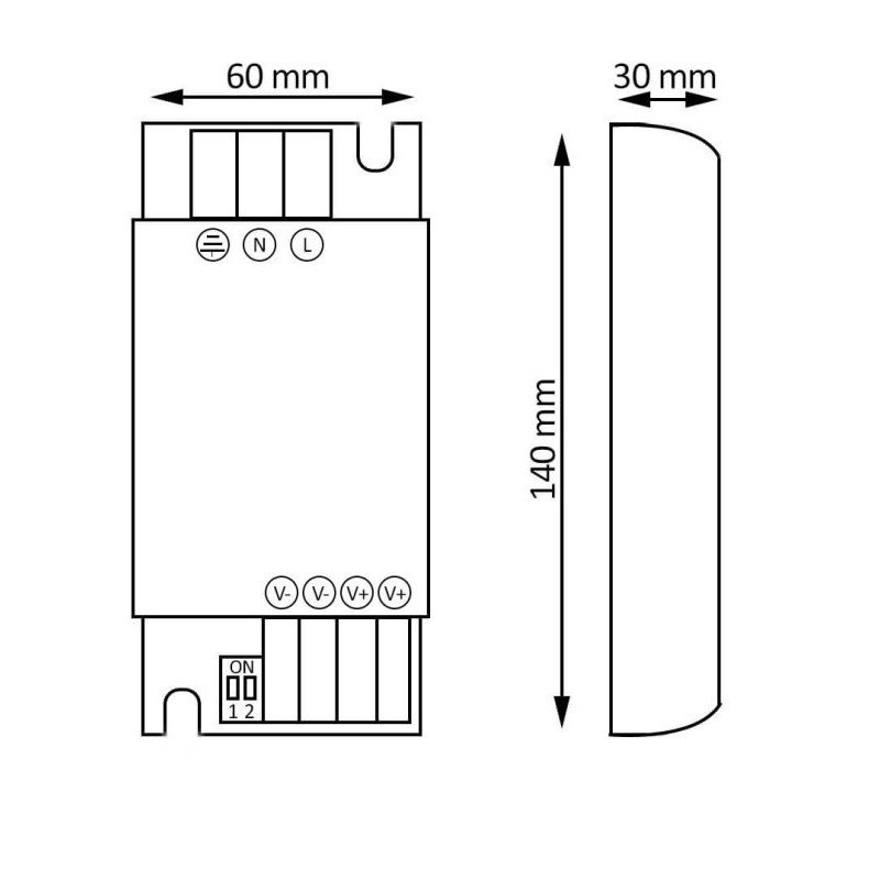 Fuente Alimentación 24V 100W 4.1A Aluminio IP20 - GXTronic