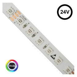 Tira LED 24V RGB | 120xLED/M | 5m | SMD3535 | 560Lm | 15W/M | IP20