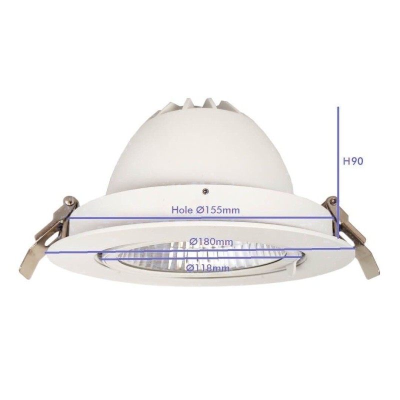 Downlight LED 30W Philips - CertaDrive - Endereçável Circular