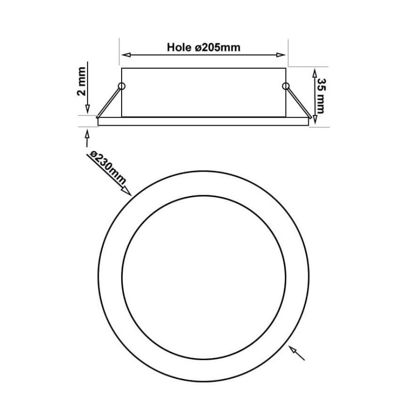40W circular LED downlight - Philips Certadrive - CCT - UGR17