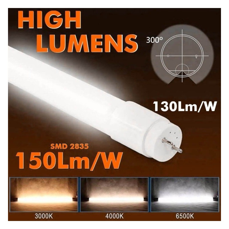 Comprar Tubos LED 120cm Cristal 20W - Fluorescente - Osram chip