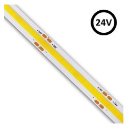 FITA LED 24V COB 12W/M CORTADA A CADA 5CM IP20 5 METROS 280 LED/M