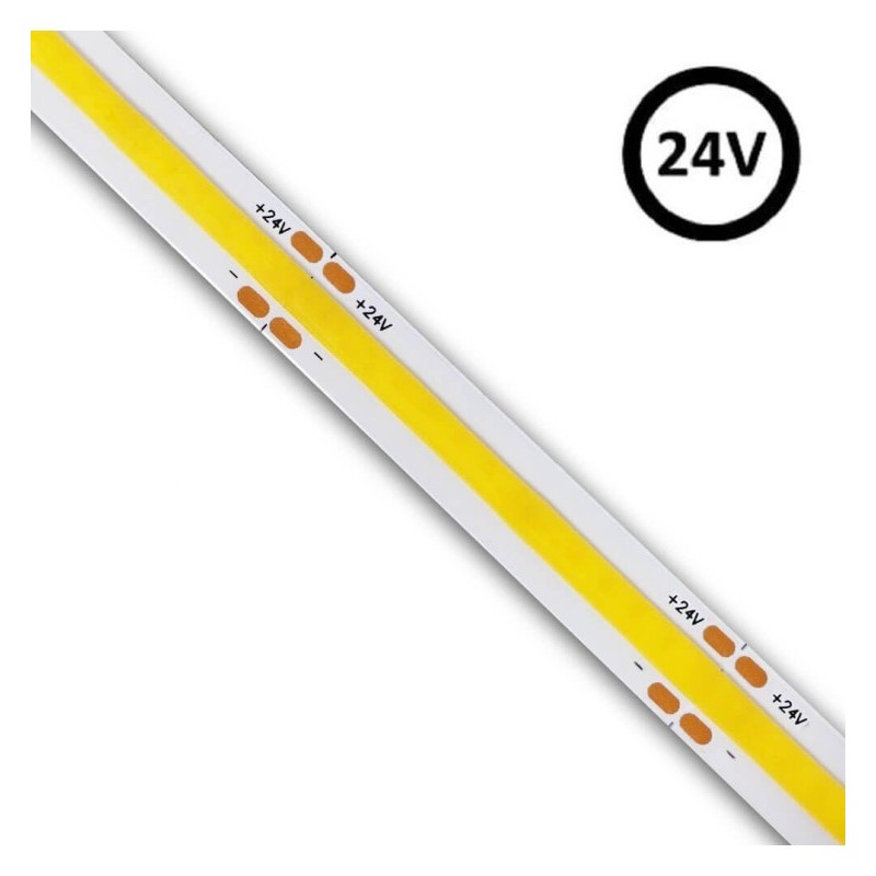 24V COB 12W / M LED CART CARTY EVERY 5CM IP20 5 METERS 280 LED / M