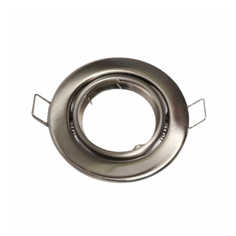 Comprar Nuevo Aro Redondo Orientable para dicroica LED GU10 MR16 - Ø90mm - Acero