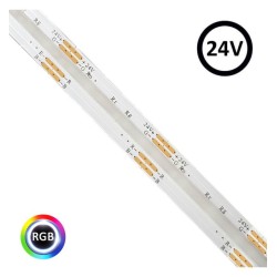 Tira LED 24V RGB COB 6W/m Rollo 5m IP20