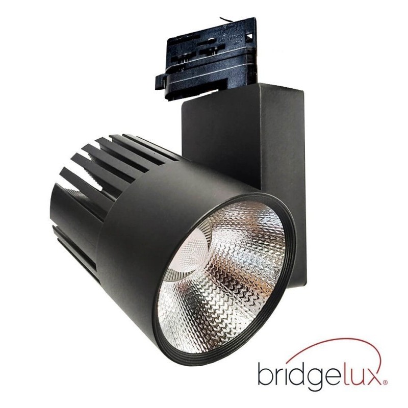 Comprar Foco LED 40W GRAZ BRIDGELUX Chip Negro para Carril Trifasico 100º
