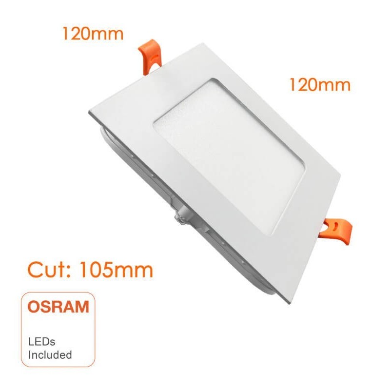 Comprar Placa Slim LED Cuadrada 8W - Iluminación Empotrable Techo