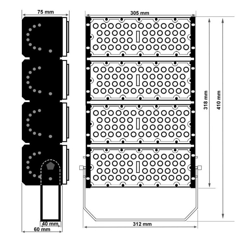 Acheter Projecteur LED 200W DOB MAGNUM OSRAM SMD3030-3D 180Lm/W 60º Chip