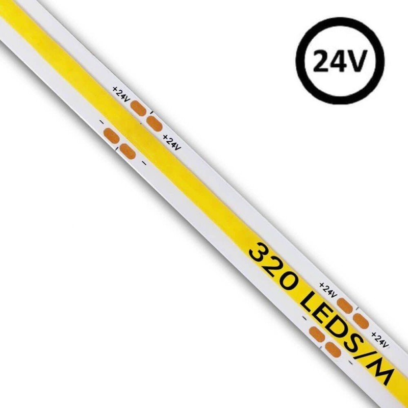 ▷ Comprar Tiras LED COB 24V 5m Luz Blanca【Mejores Ofertas 2021】