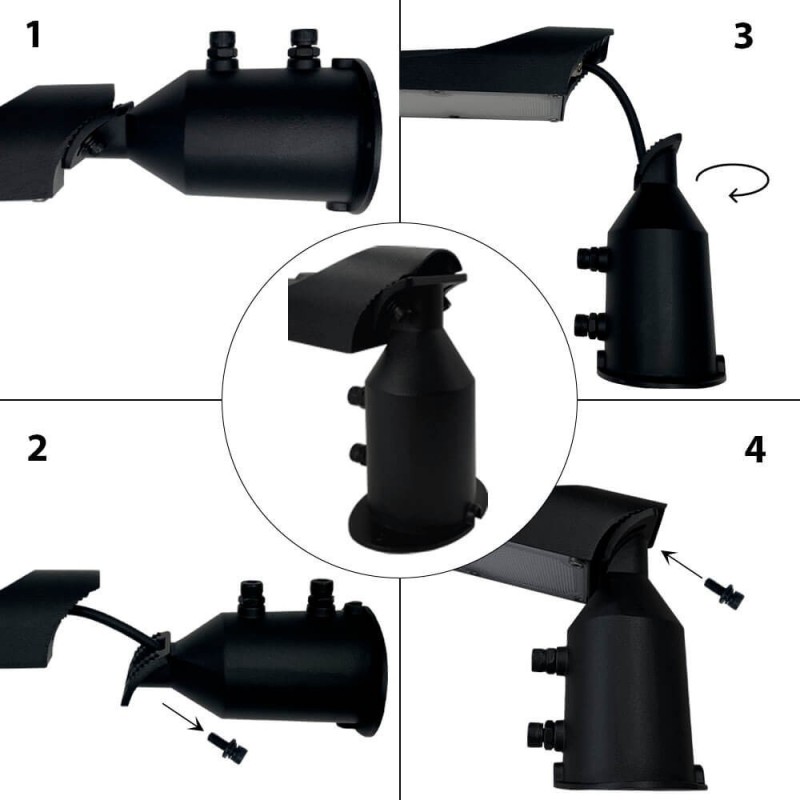 ▷ 100W Black LED Streetlight AREA FLEX Orientable OSRAM Chip - Outdoor IP65