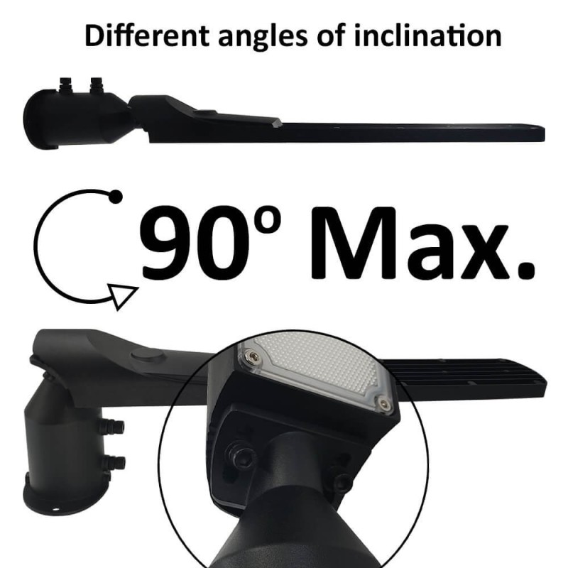 ▷ Led Streetlight 50W Black AREA FLEX Orientable OSRAM Chip - Outdoor IP65