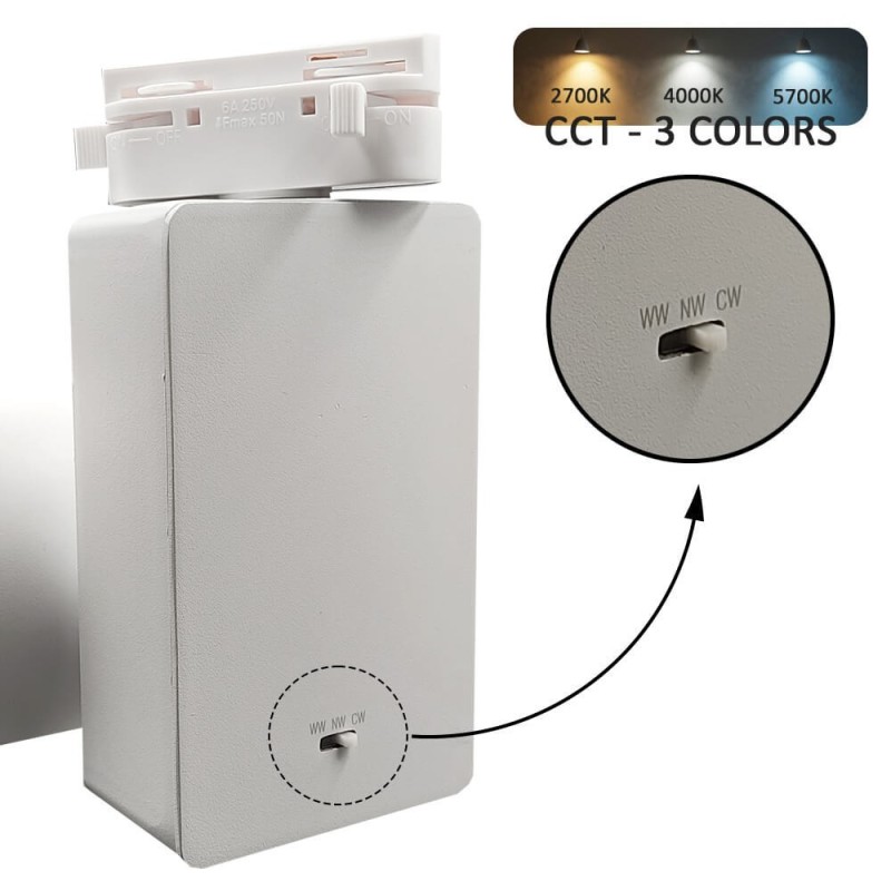 ▷ Faretto Binario Monofase GRAZ 40W CRI+98 | Chip Bridgelux | 3CCT