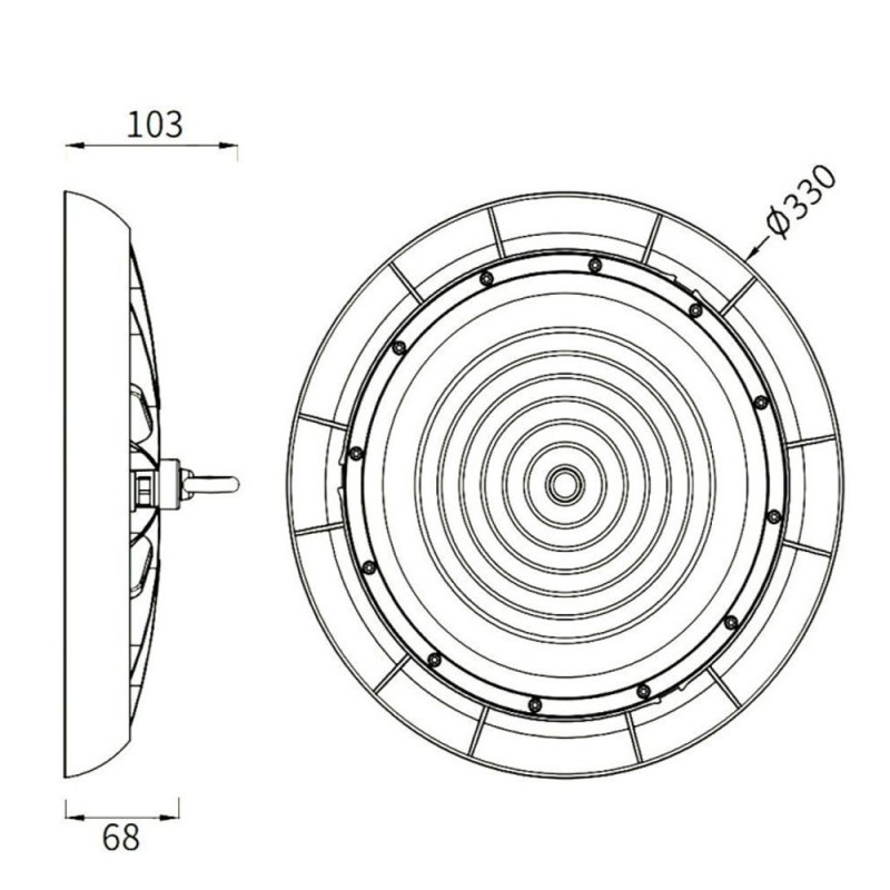 ▷ Campana LED UFO TITAN 200W NEW TITAN 3CCT | Illuminazione industriale