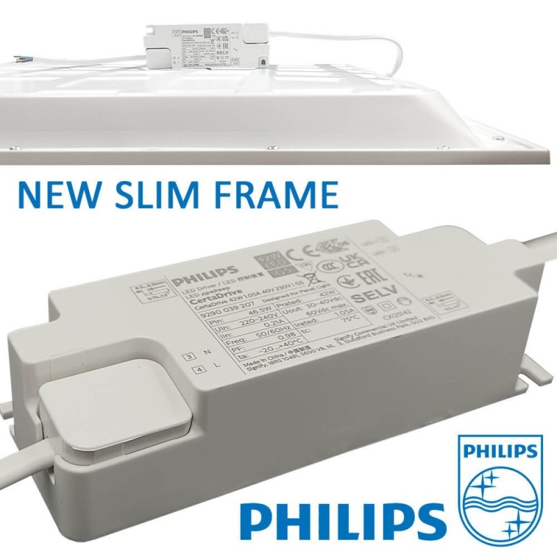 ▷ Pack 10 Dalles LED 60x60 40W Plafonds amovibles | Driver Philips
