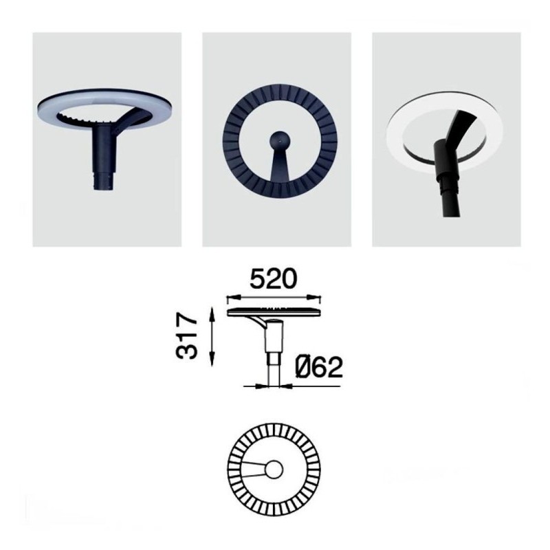 Farola LED 60W URBAN Philips Lumileds SMD 3030 160Lm/W