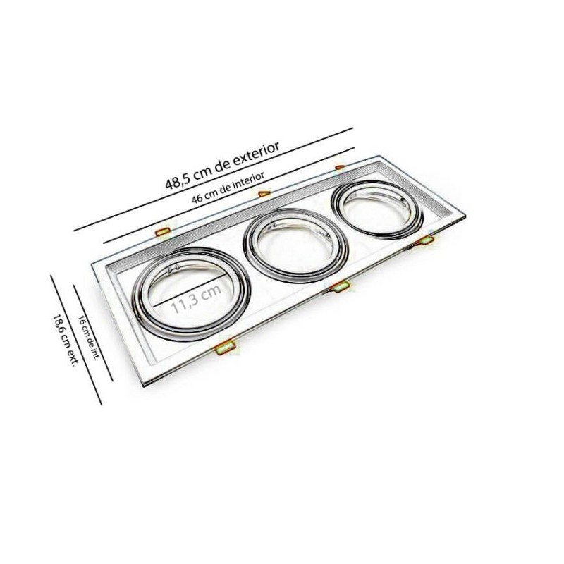 Comprar Marco BLANCO triple orientable para AR111