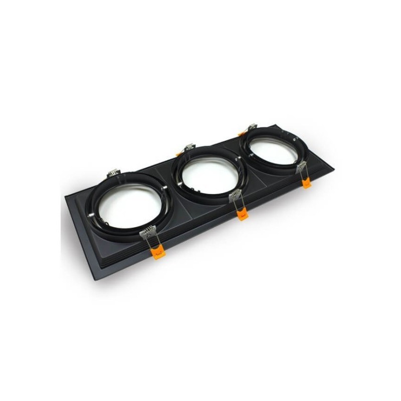 Comprar Marco NEGRO triple orientable para AR111