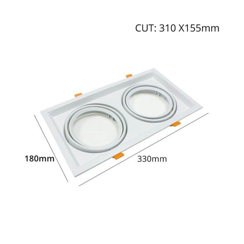 Acheter Cadre AR111 cadre double blanc