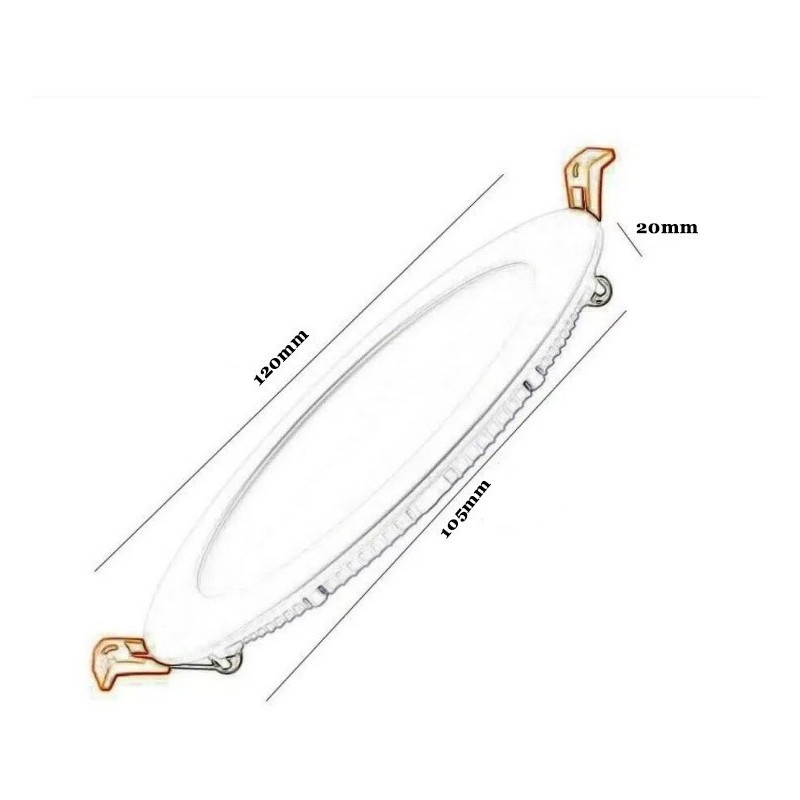 Comprar Placa Slim LED Circular 8W - Iluminación Empotrable Techo