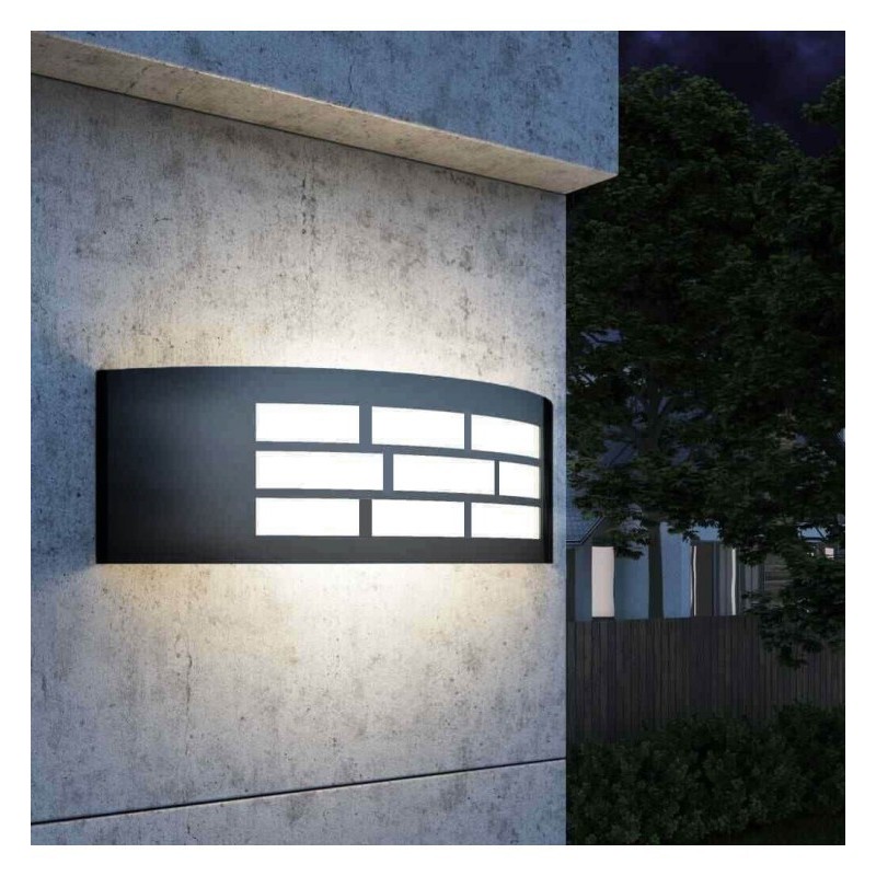 Comprar Aplique Pared LED E27 GOTEMBURGO Gris IP44 - Luz Decorativa
