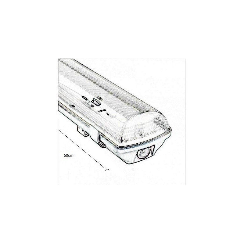 Comprar Pantalla estanca para dos tubos led IP65 60cm