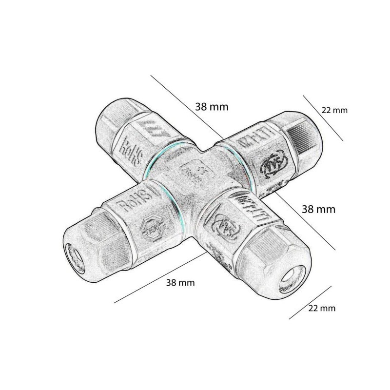 Buy cable connector in "X" IP67