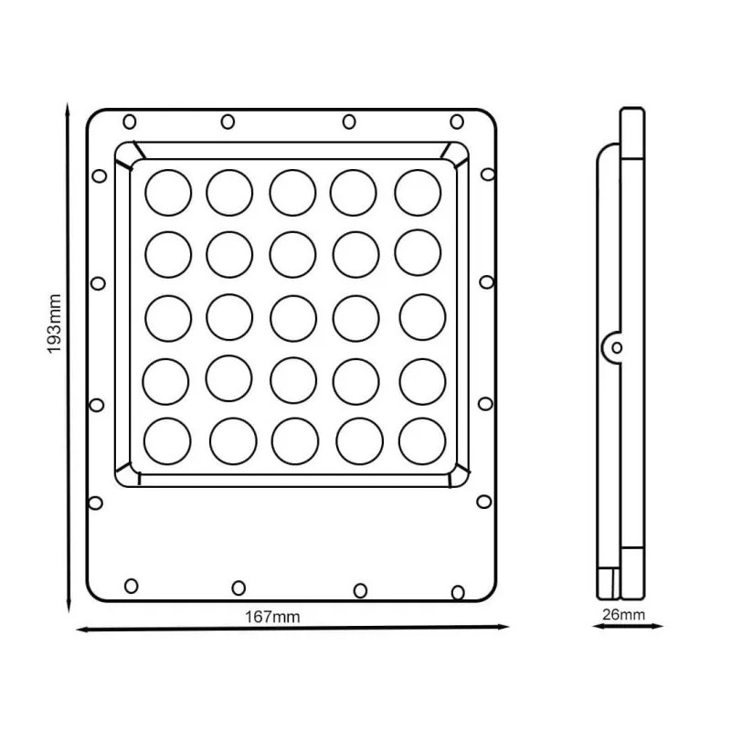 Focus External Projector LED 50W - Avant Pro - Osram Chip Duris E 2835 - 5 years