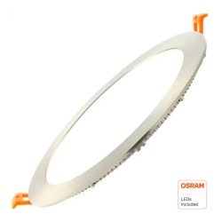 Placa Slim LED Circular 24W Acero Inox - CCT - OSRAM CHIP DURIS E 2835