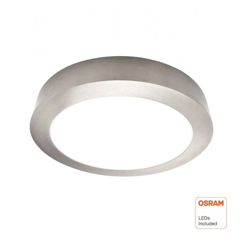 ▷ Comprar Plafón Circular Acero Inox 15W OSRAM - Luz Seleccionable CCT