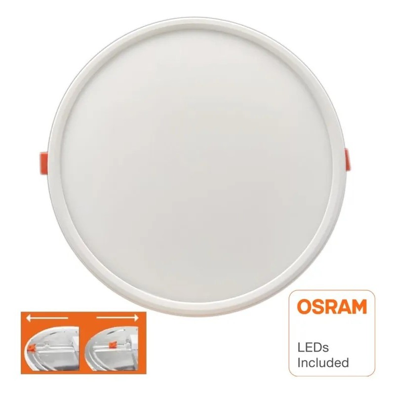 Comprar Placa LED Circular Slim 20W - Downlight ajustável embutida
