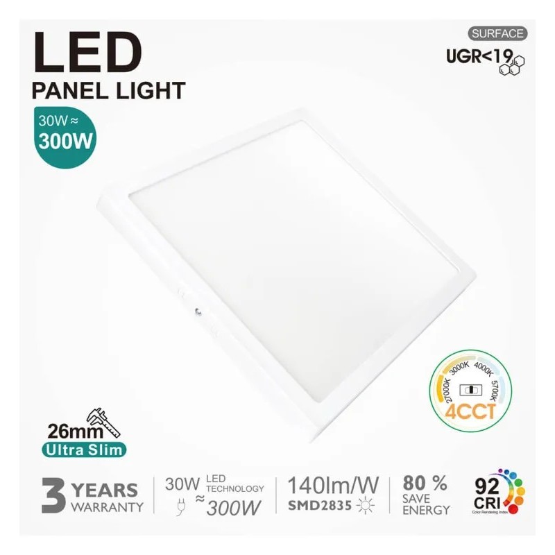 Achetez des plafonds à LED carré 30w ugr19 GXtronic | 4CCT | Ultra mince